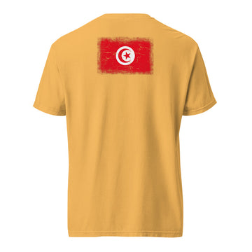 Tunisia Flag Tee | Back Print | Unisex | Heavyweight Cotton