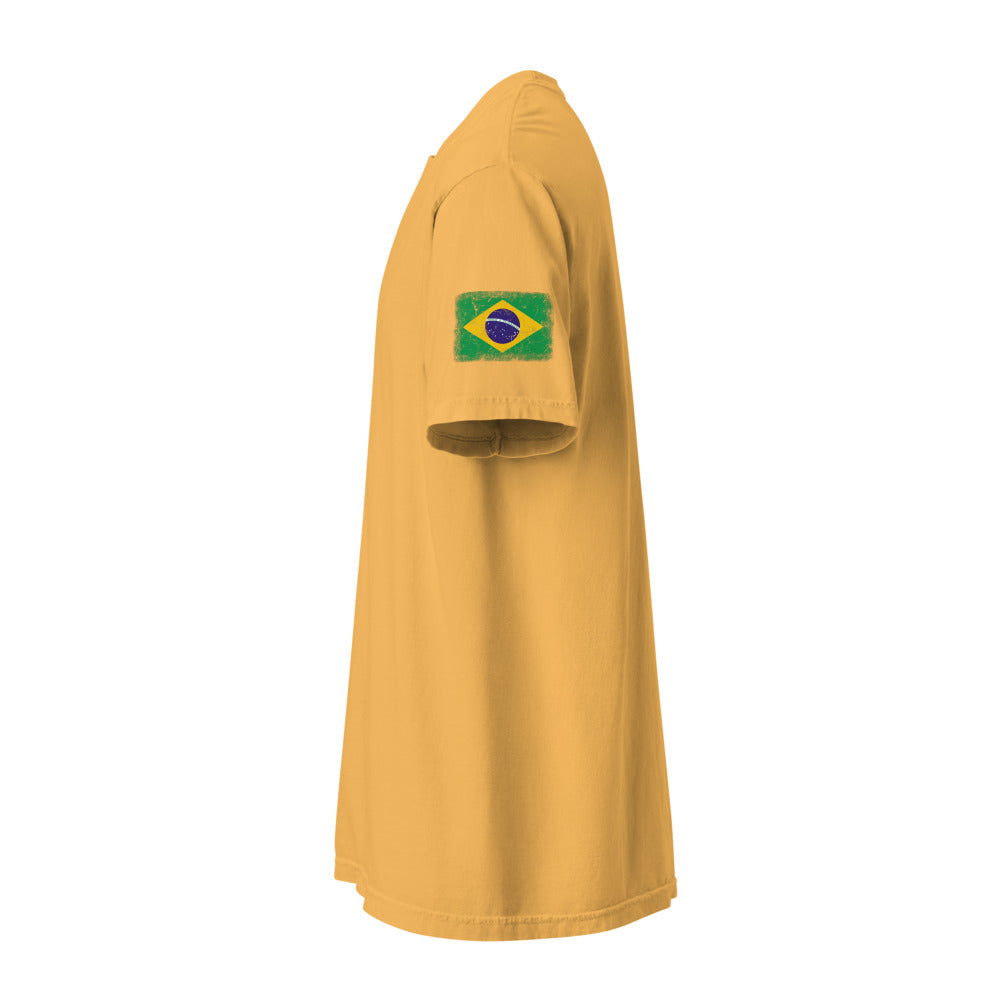 Brasil Flag Tee — Sleeve — Mustard