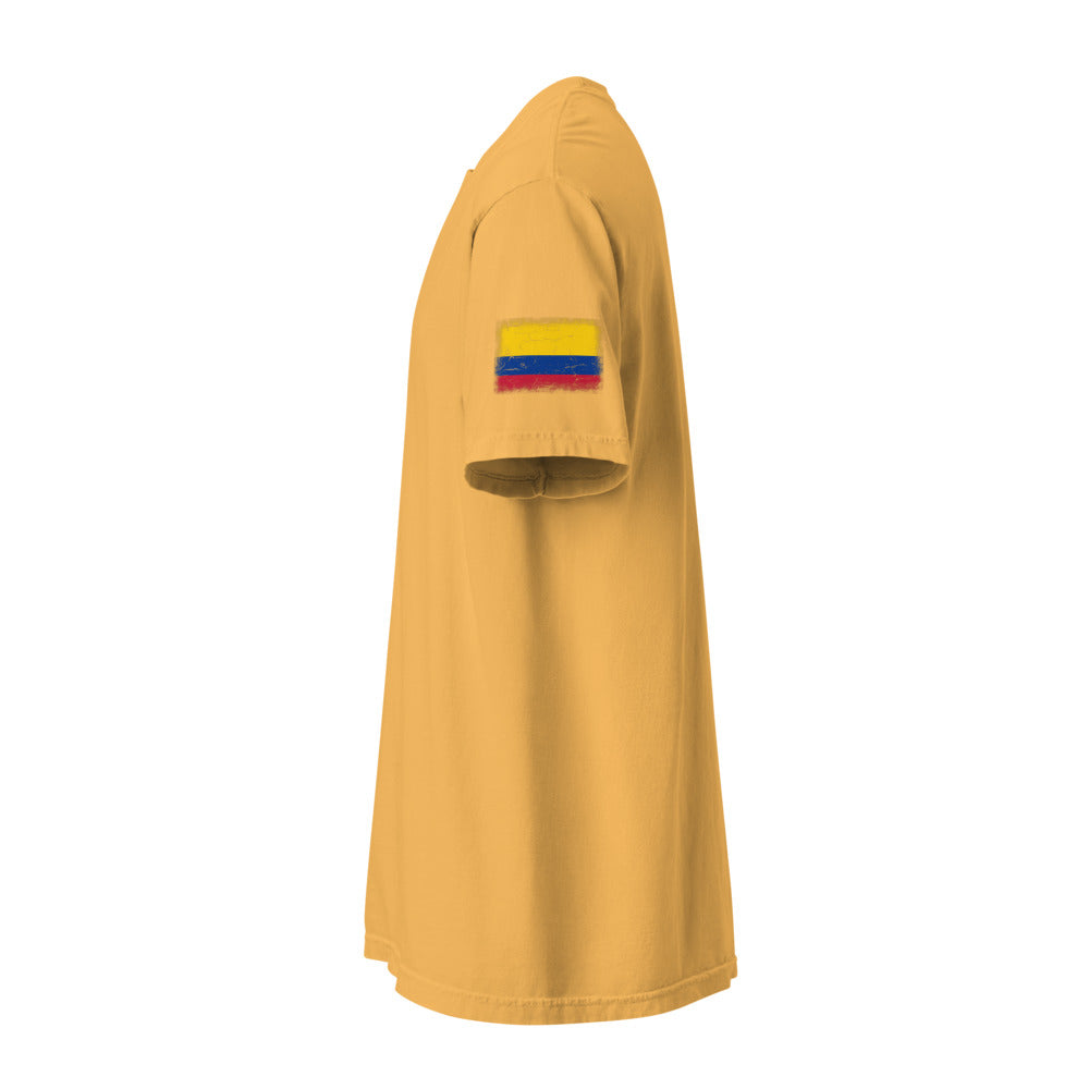 Colombia Flag Tee — Sleeve — Mustard