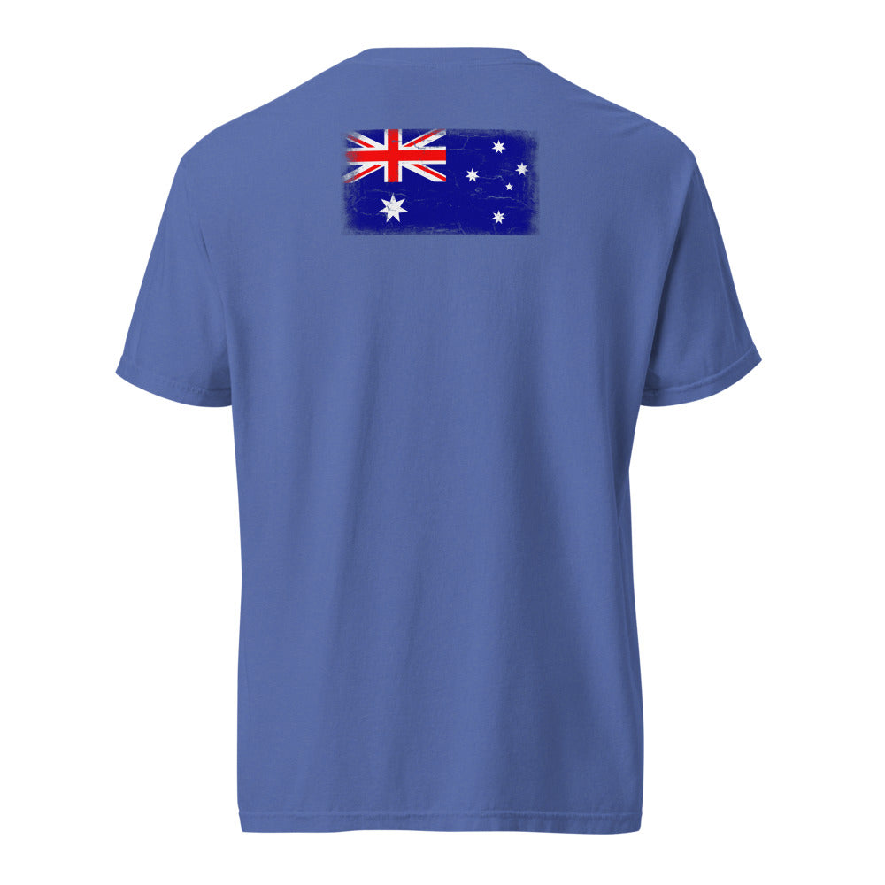 Australia Flag Tee — Back — Mystic Blue