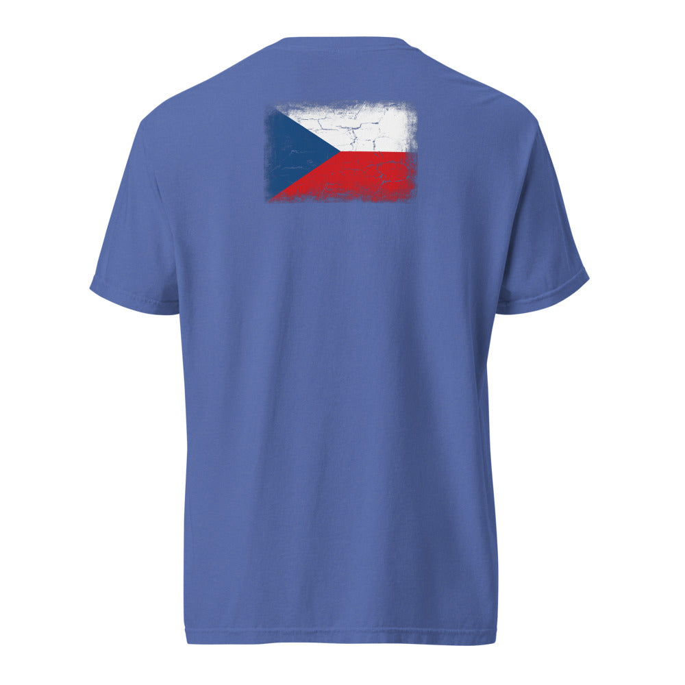 Czechia Flag Tee — Back — Mystic Blue
