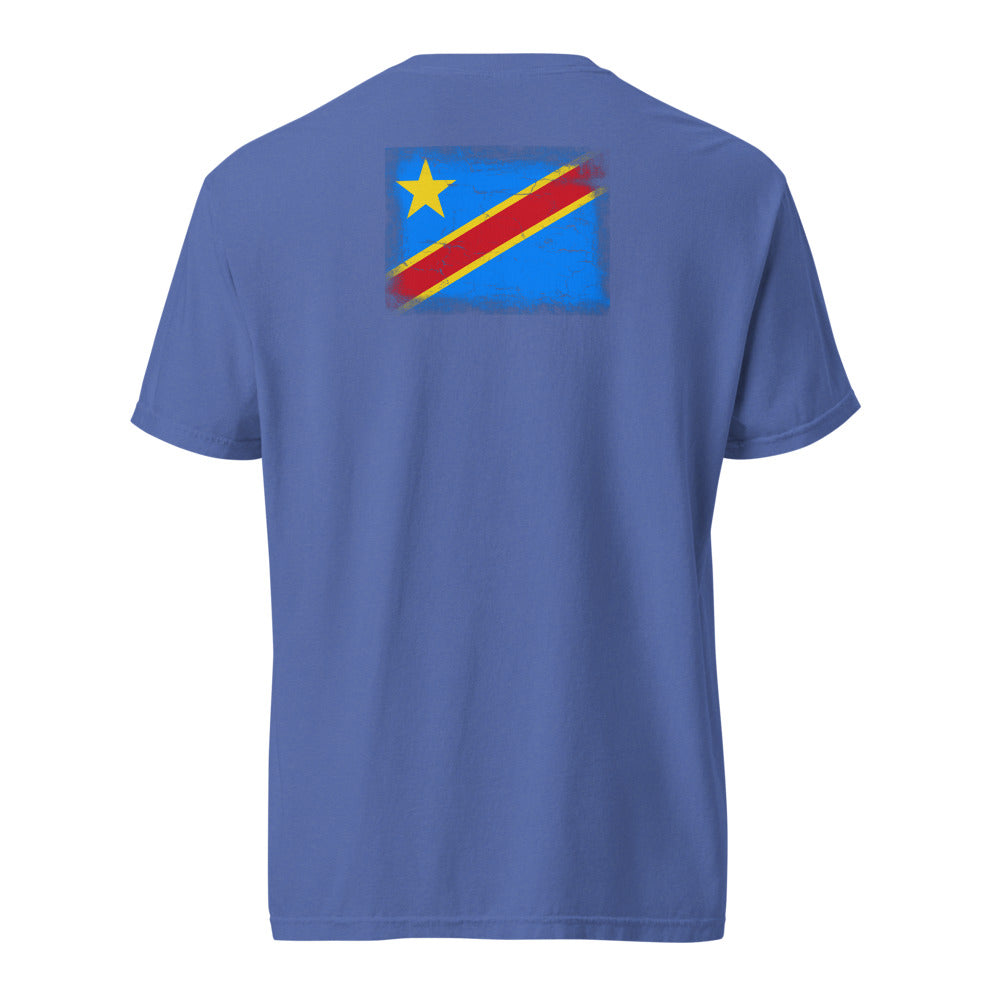 Congo Flag Tee — Back — Mystic Blue