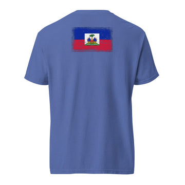Haiti Flag Tee | Back Print | Unisex | Heavyweight Cotton