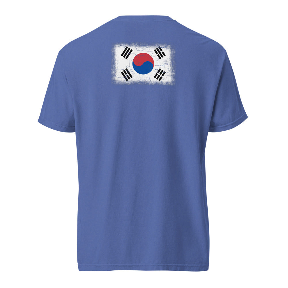 South Korea Flag Tee — Back — Mystic Blue