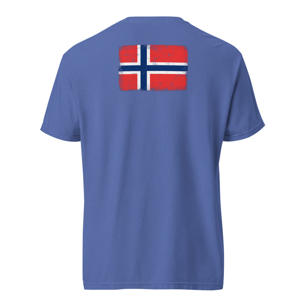 Norway Flag Tee — Back — Mystic Blue