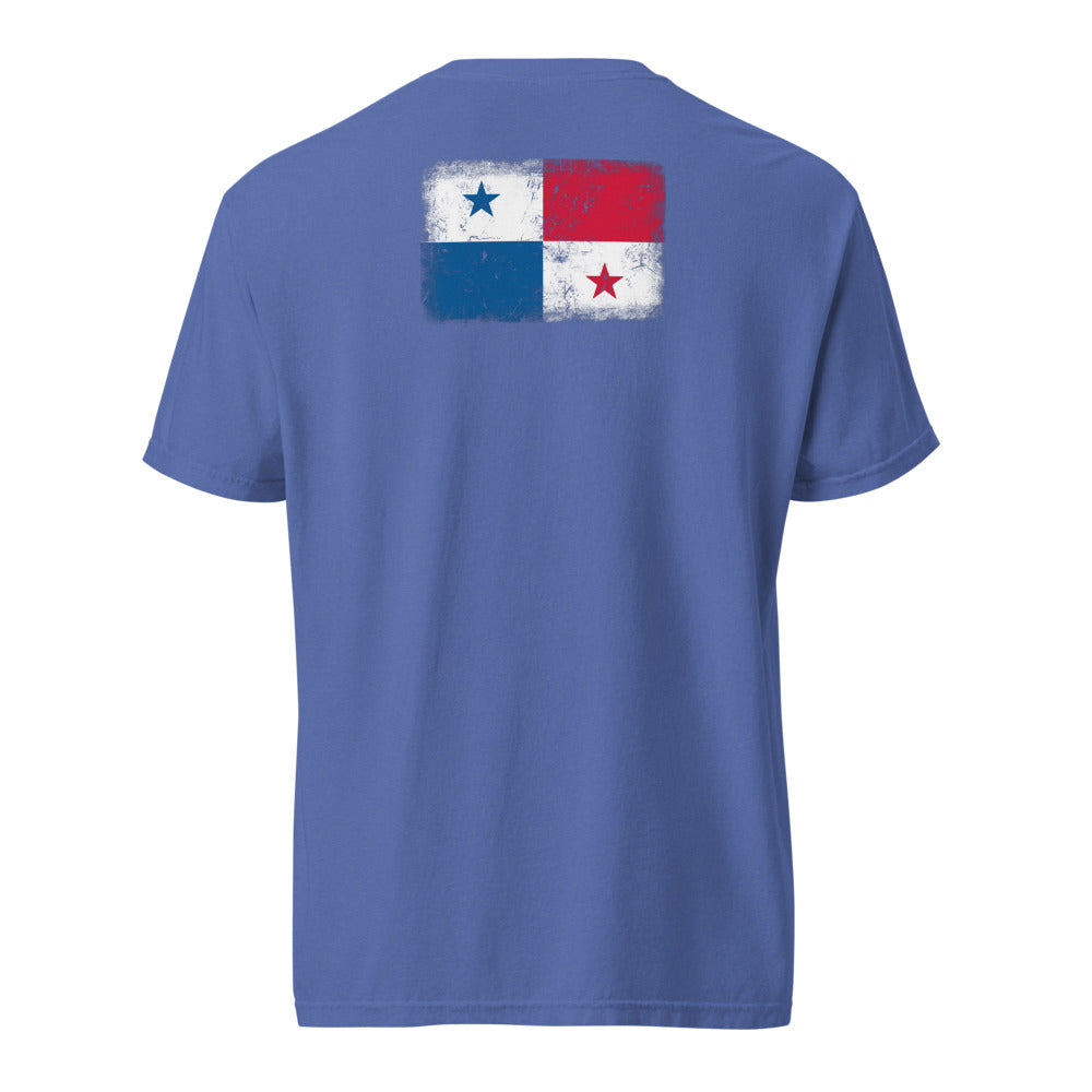 Panama Flag Tee — Back — Mystic Blue