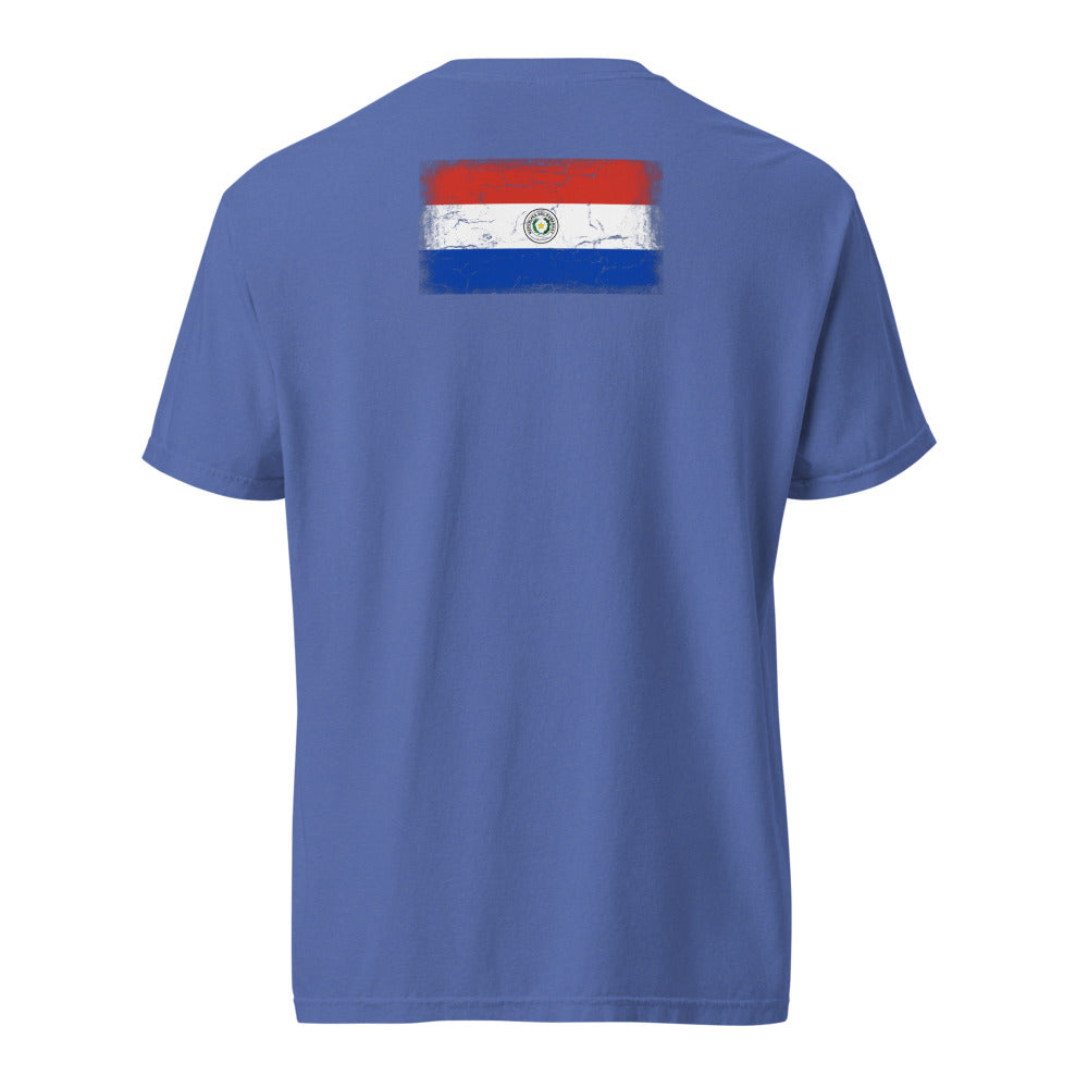 Paraguay Flag Tee — Back — Mystic Blue
