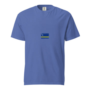 Curaçao Flag Tee | Minimal | Unisex | Heavyweight Cotton