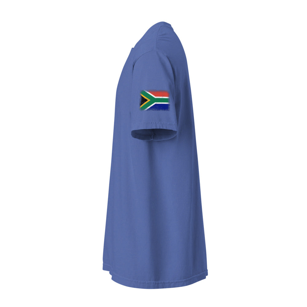 South Africa Flag Tee — Sleeve — Mystic Blue