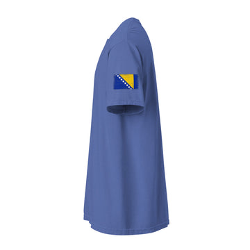 Bosnia and Herzegovina Flag Tee | Sleeve Badge | Unisex | Heavyweight Cotton