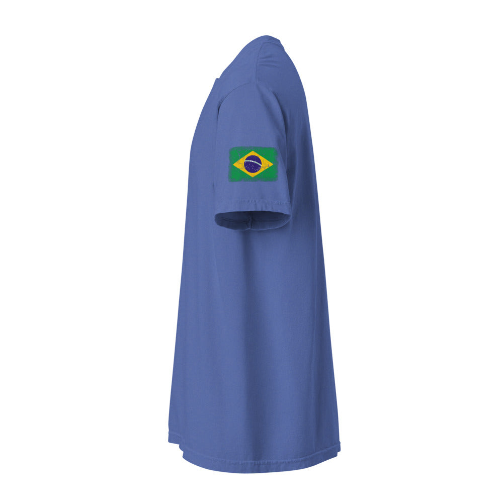 Brasil Flag Tee — Sleeve — Mystic Blue
