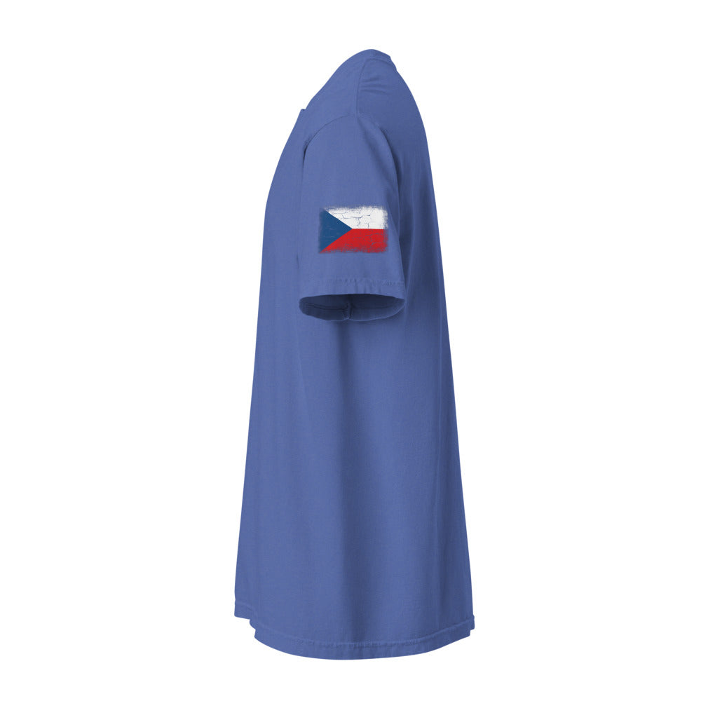 Czechia Flag Tee — Sleeve — Mystic Blue