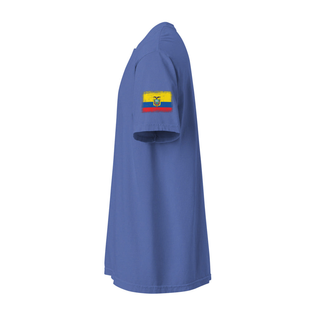 Ecuador Flag Tee — Sleeve — Mystic Blue