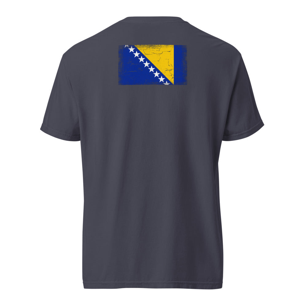 Bosnia and Herzegovina Flag Tee — Back — Navy