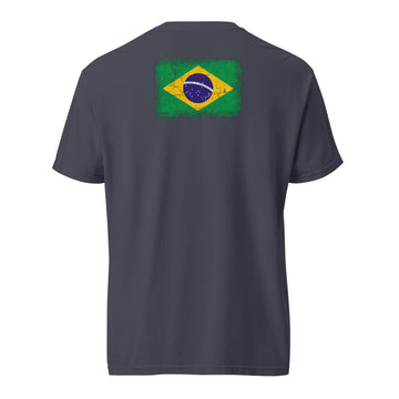 Brasil Flag Tee | Back Print | Unisex | Heavyweight Cotton