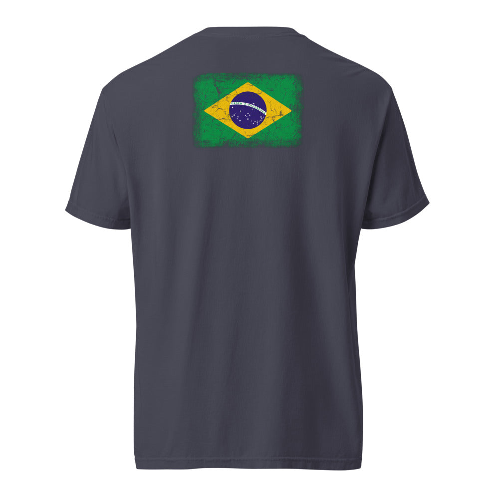 Brasil Flag Tee — Back — Navy