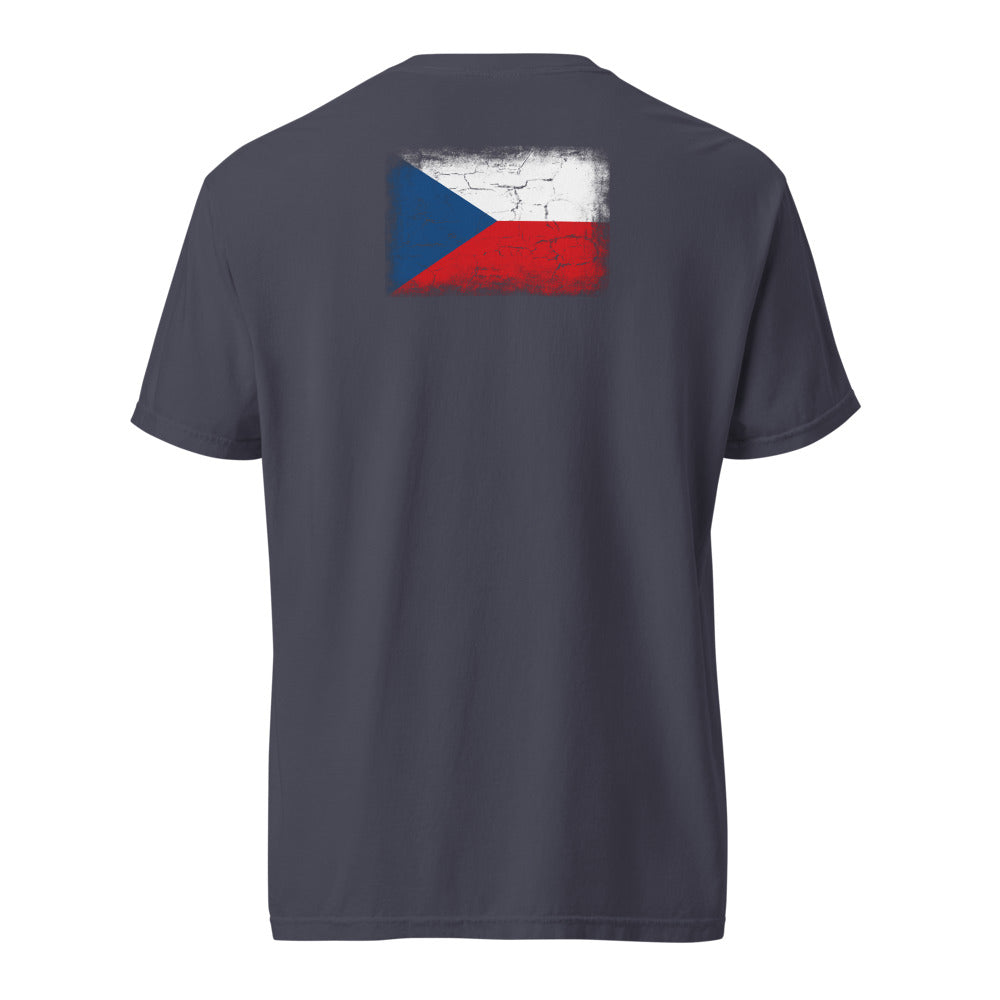 Czechia Flag Tee — Back — Navy