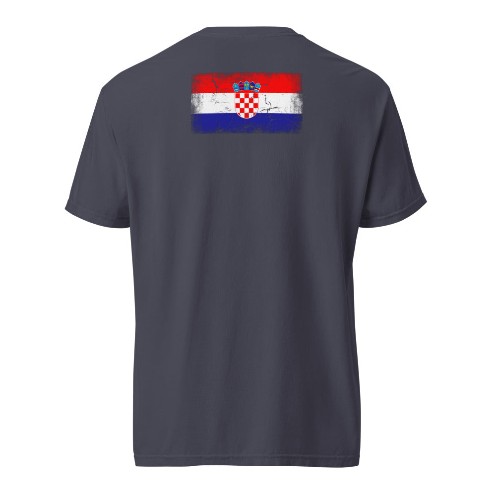 Croatia Flag Tee — Back — Navy