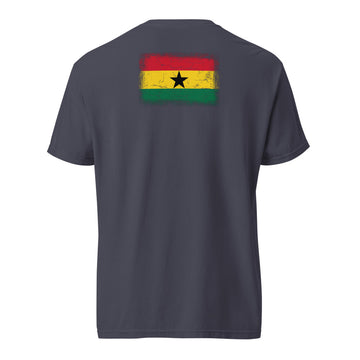 Ghana Flag Tee | Back Print | Unisex | Heavyweight Cotton