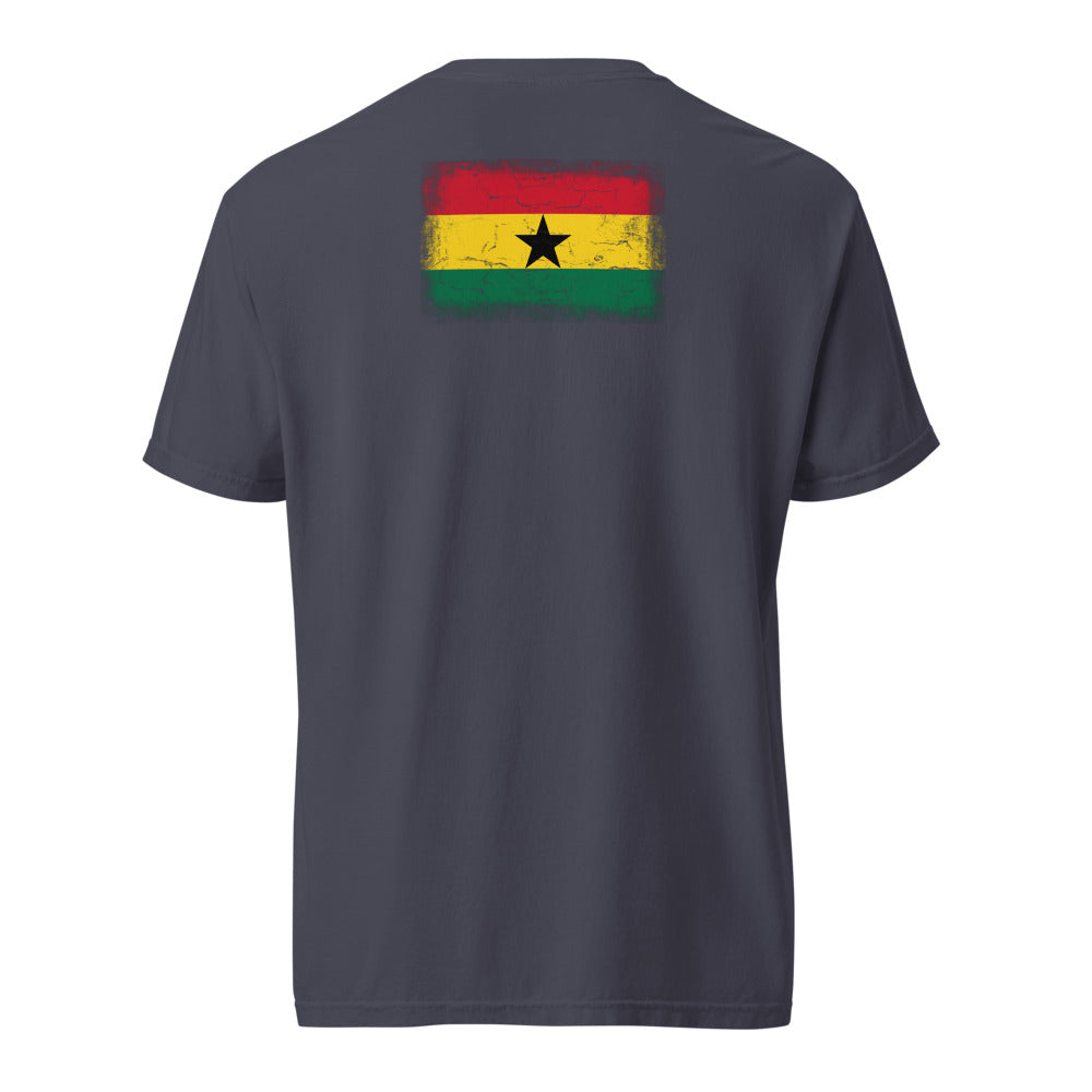 Ghana Flag Tee — Back — Navy