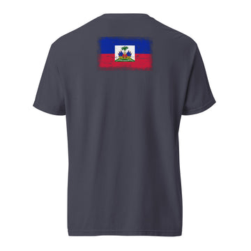 Haiti Flag Tee | Back Print | Unisex | Heavyweight Cotton