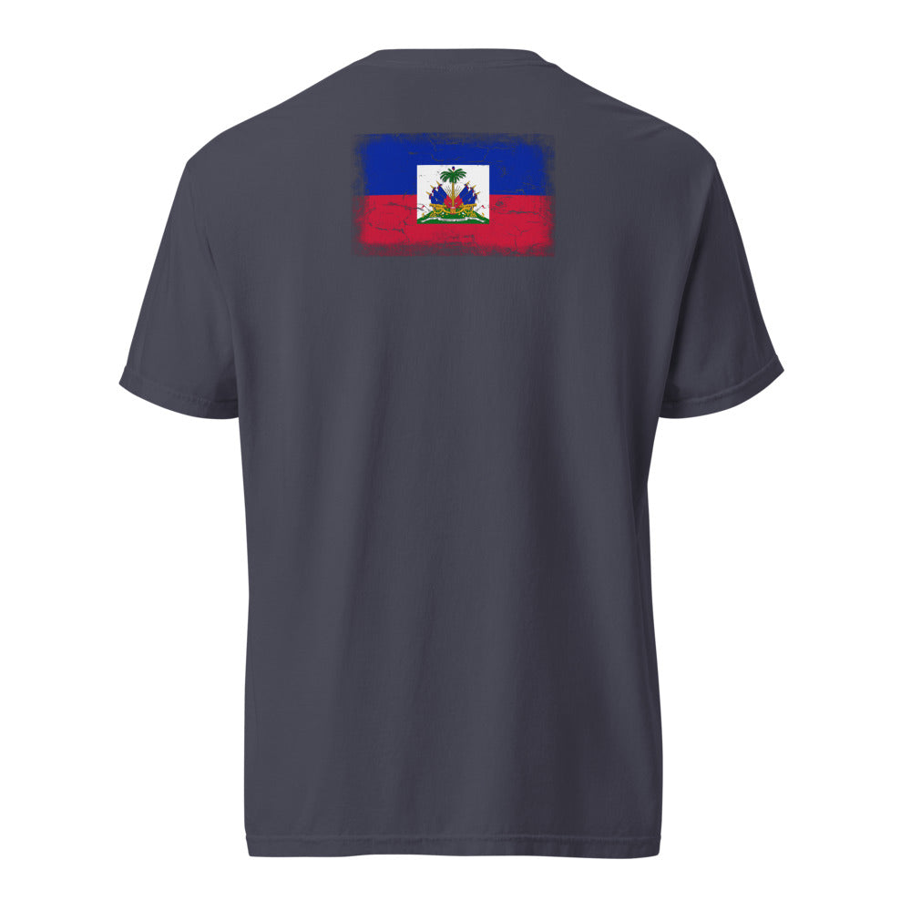 Haiti Flag Tee — Back — Navy