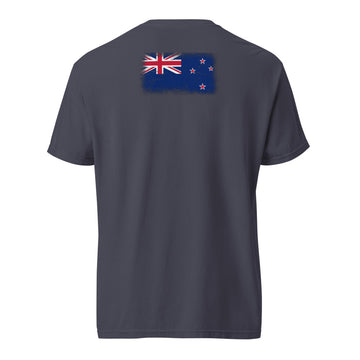New Zealand Flag Tee | Back Print | Unisex | Heavyweight Cotton