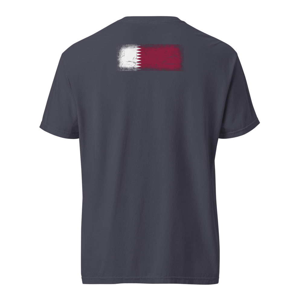 Qatar Flag Tee — Back — Navy