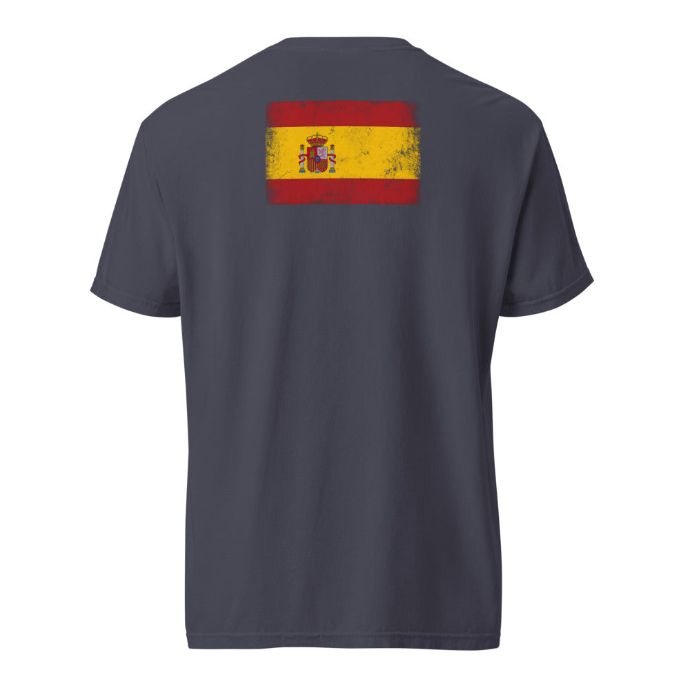 Spain Flag Tee — Back — Navy