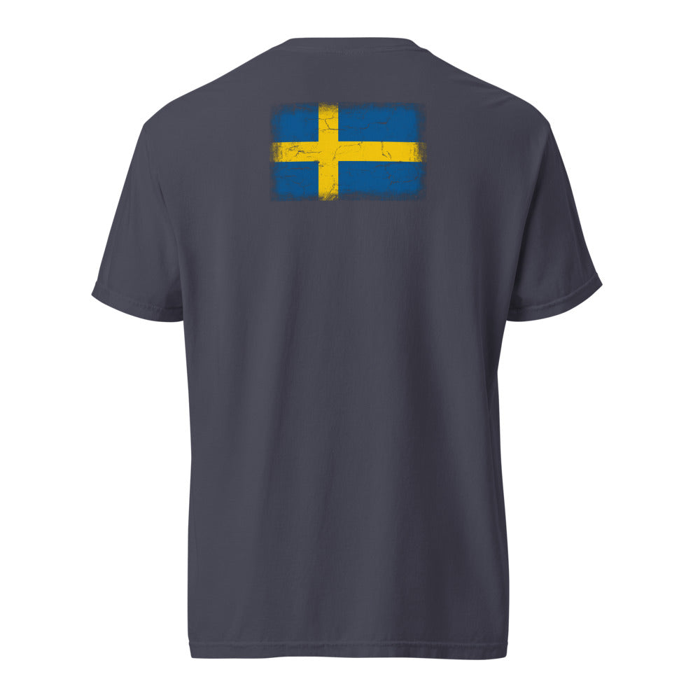 Sweden Flag Tee — Back — Navy