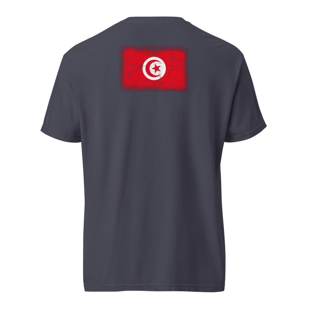 Tunisia Flag Tee — Back — Navy