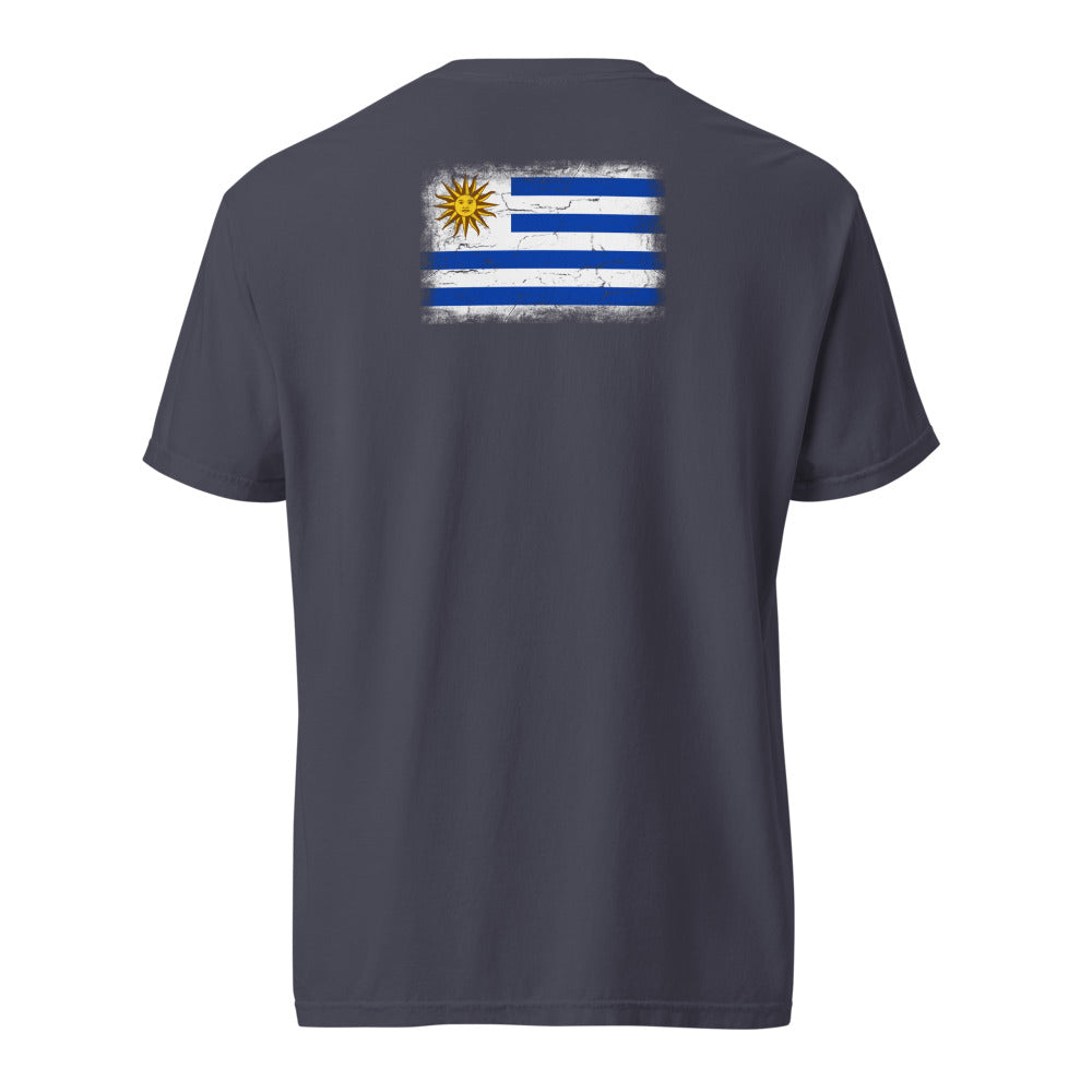 Uruguay Flag Tee — Back — Navy