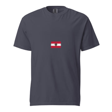 Austria Flag Tee | Minimal | Unisex | Heavyweight Cotton