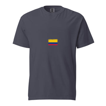 Colombia Flag Tee | Minimal | Unisex | Heavyweight Cotton