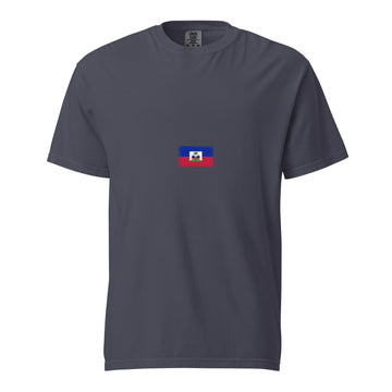 Haiti Flag Tee | Minimal | Unisex | Heavyweight Cotton
