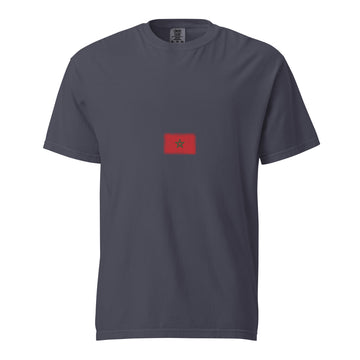 Morocco Flag Tee | Minimal | Unisex | Heavyweight Cotton