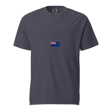New Zealand Flag Tee | Minimal | Unisex | Heavyweight Cotton