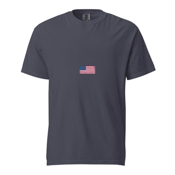 USA Flag Tee | Minimal | Unisex | Heavyweight Cotton