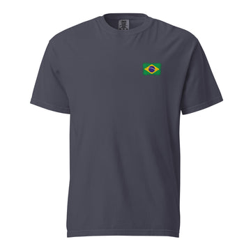 Brasil Flag Tee | Front | Unisex | Heavyweight Cotton