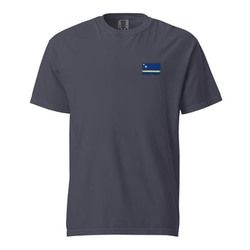 Curaçao Flag Tee | Front | Unisex | Heavyweight Cotton