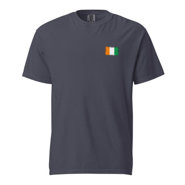 Côte d'Ivoire Flag Tee | Front | Unisex | Heavyweight Cotton