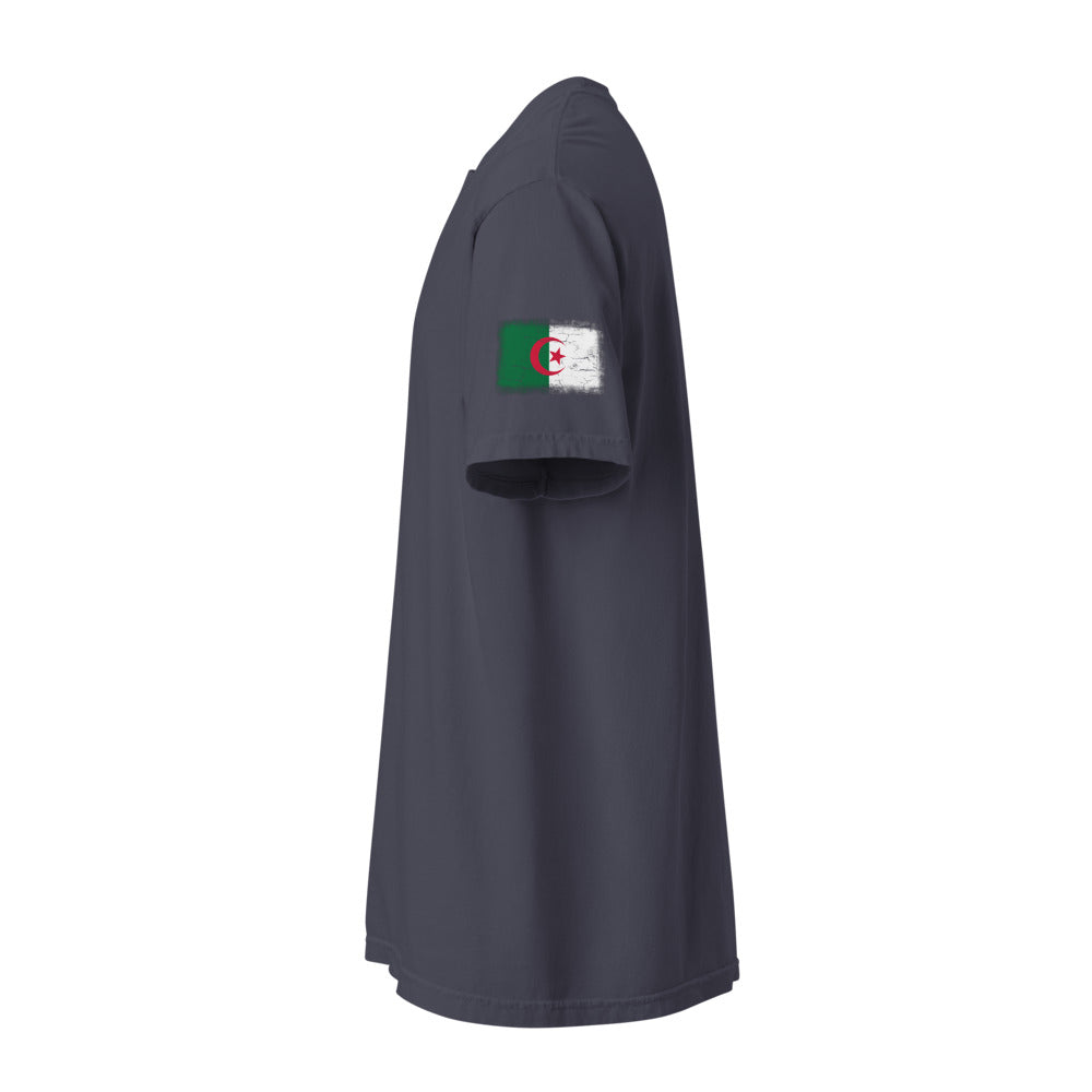 Algeria Flag Tee — Sleeve — Navy