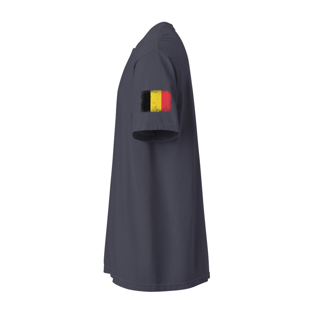 Belgium Flag Tee — Sleeve — Navy