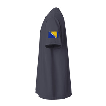 Bosnia and Herzegovina Flag Tee | Sleeve Badge | Unisex | Heavyweight Cotton