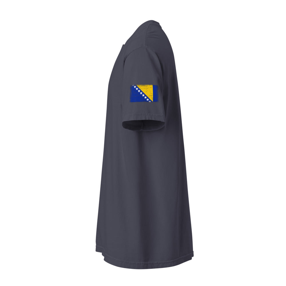 Bosnia and Herzegovina Flag Tee — Sleeve — Navy