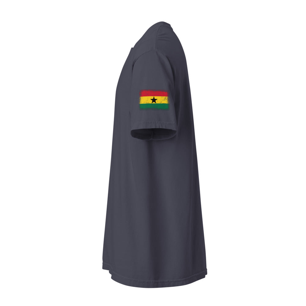 Ghana Flag Tee — Sleeve — Navy