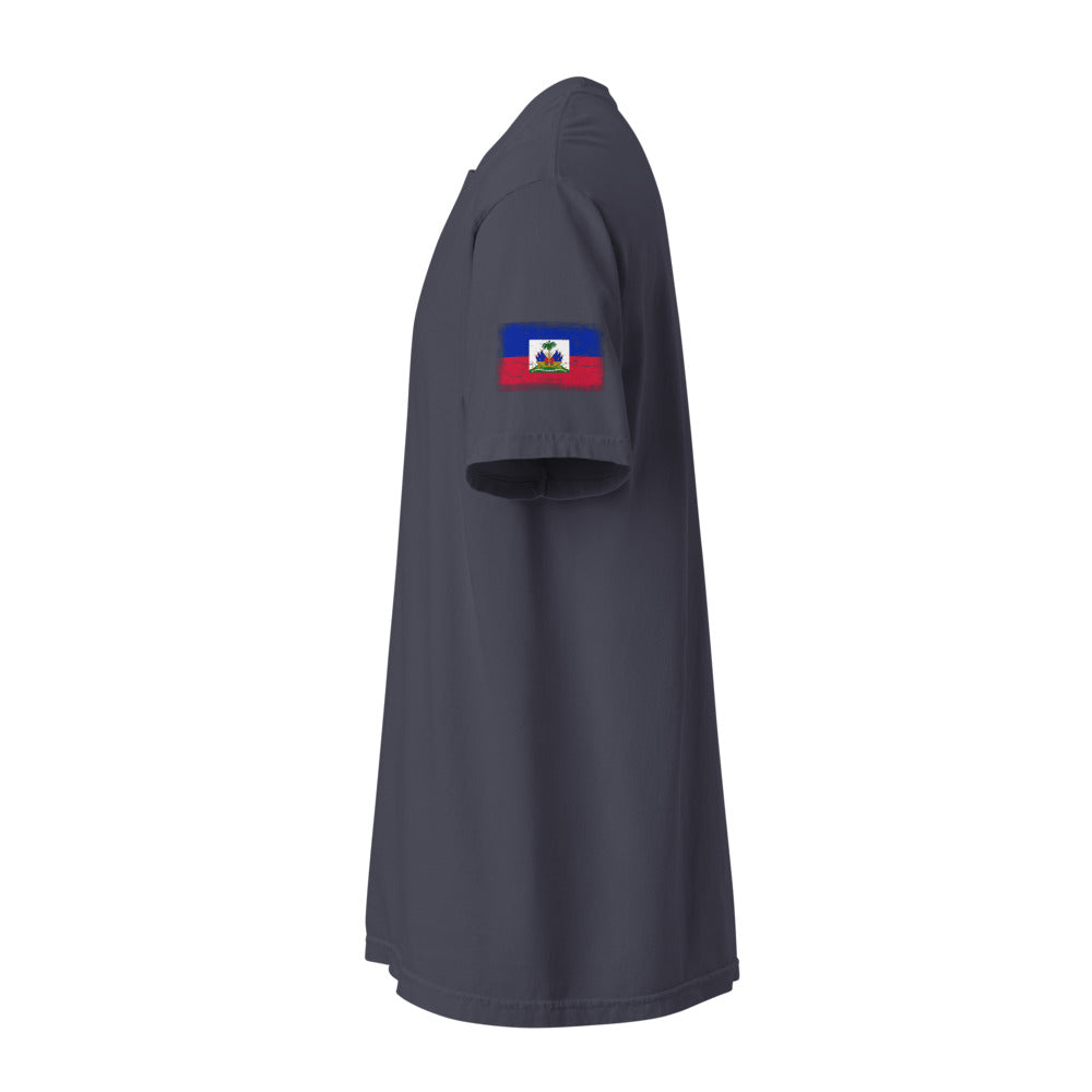 Haiti Flag Tee — Sleeve — Navy