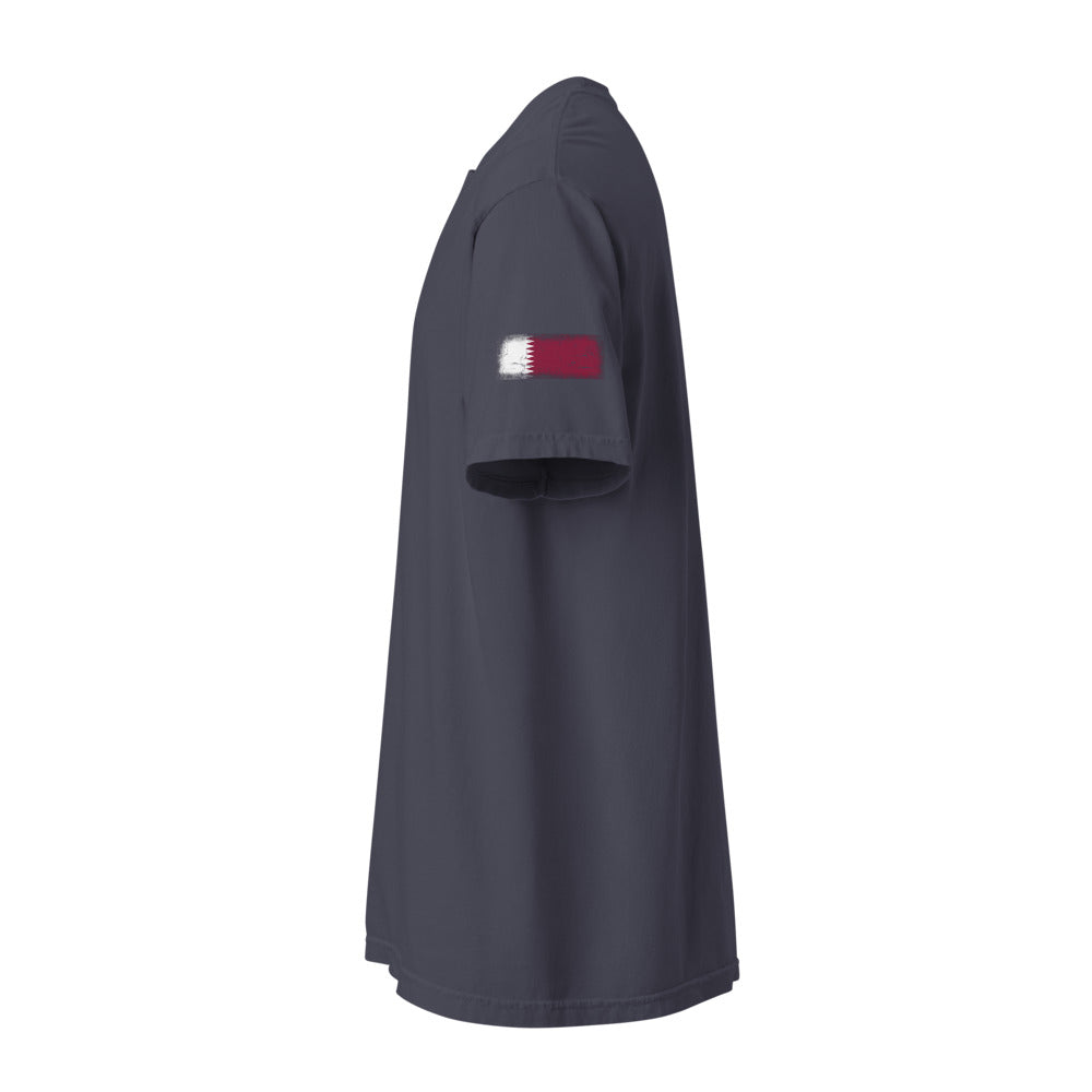 Qatar Flag Tee — Sleeve — Navy