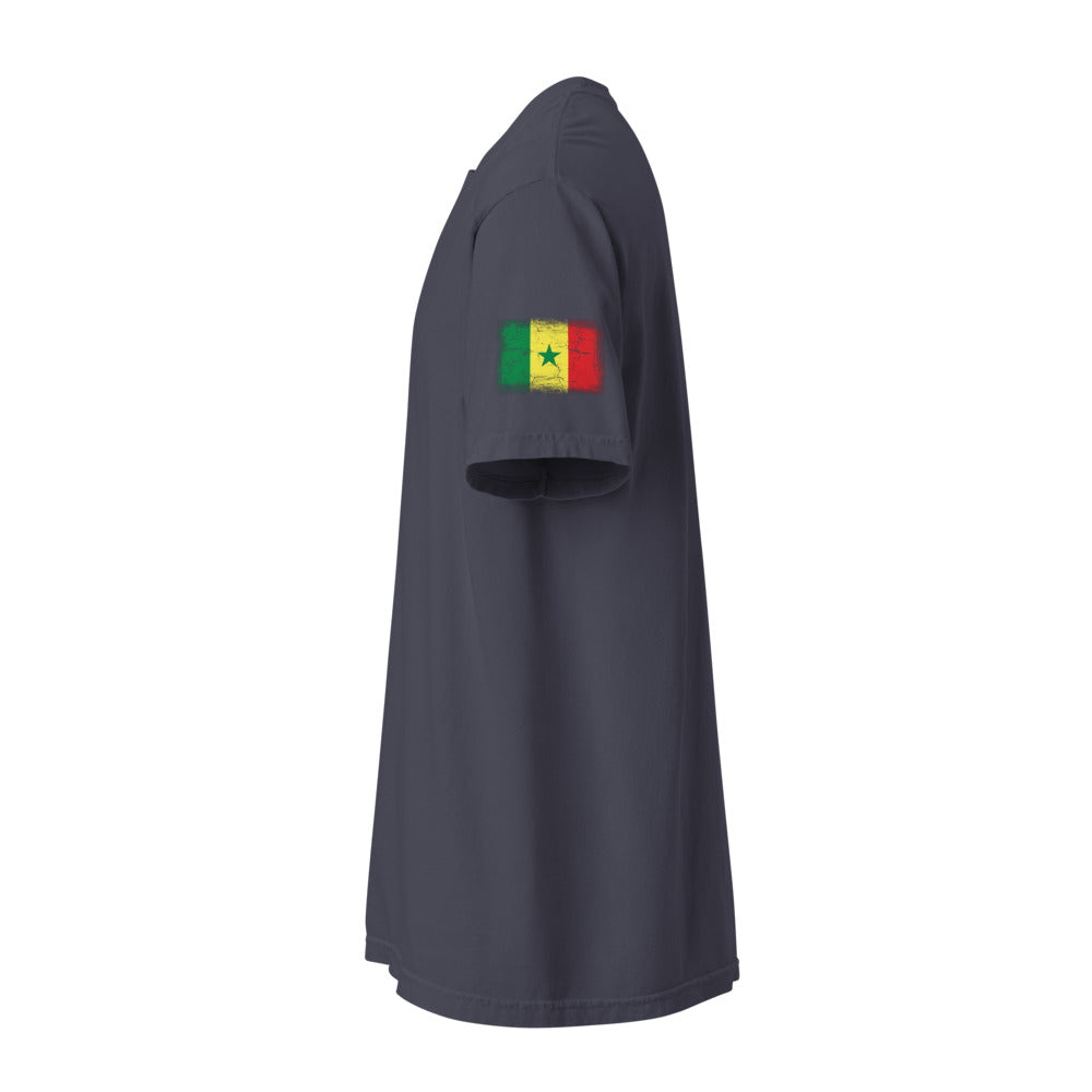Senegal Flag Tee — Sleeve — Navy
