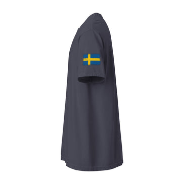 Sweden Flag Tee | Sleeve Badge | Unisex | Heavyweight Cotton
